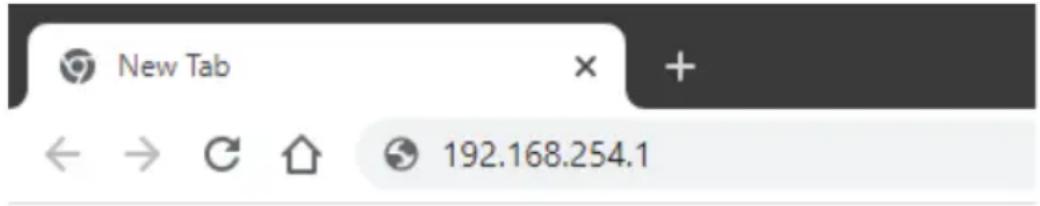 New Tab ← → ↻ 192.168.254.1