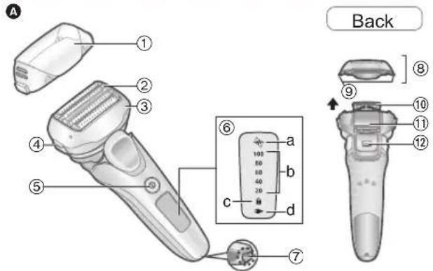 PANASONIC ES-ALV6H - Parts identification - 1