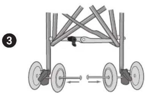 Kolcraft Cloud - To Assemble Rear Wheels - Para ensamblar las ruedas traseras - 2