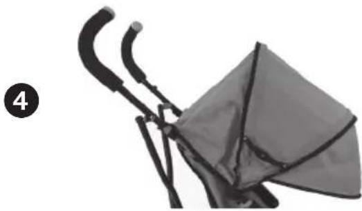 Kolcraft Cloud - To Adjust Canopy - Para ajustar toldo - 3