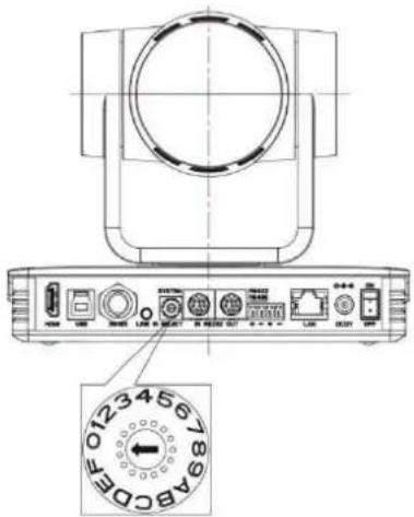 Technical diagram of a mechanical device with labeled ports and a circular dial indicator showing numbers 1234567, 994800, and 78.