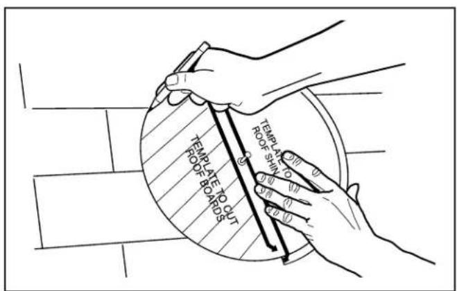 TEMPLATE TO CUT ROOF BOARDS TEMPLATE TO OUT ROOF SHIN