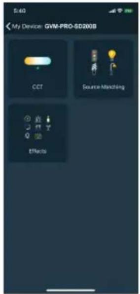 S40 My Devices: GVM-PRO-SD200B CCT Source Matching Effects