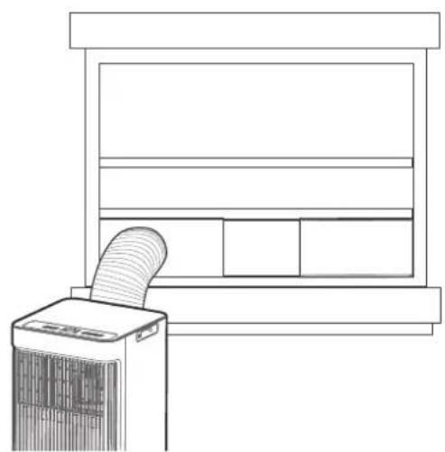 MIDEA MAP05R1AWWT - Install the Exhaust hose assembly to the unit - 1