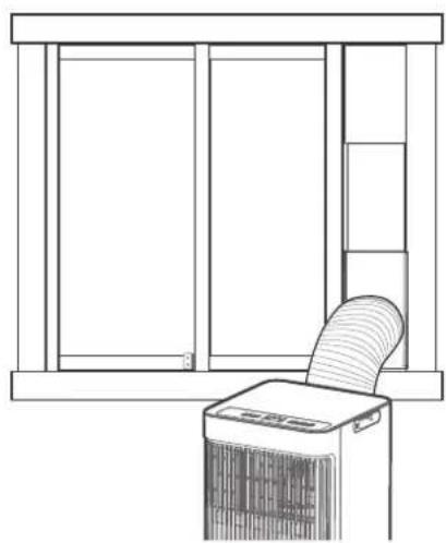 MIDEA MAP05R1AWWT - Install the Exhaust hose assembly to the unit - 2