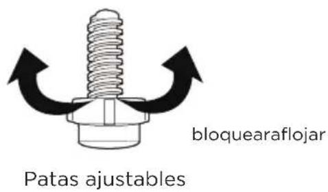 bloquearaflojar Patas ajustables