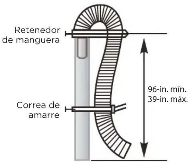 Retenedor de manguera Correa de amarre 96-in. mín. 39-in. máx.