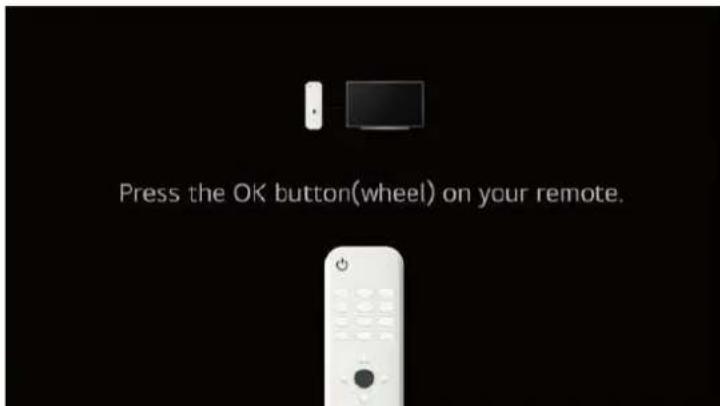 Press the OK button(wheel) on your remote.
