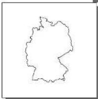 Outline map of Germany (no text or labels)