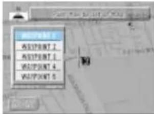 ALPINE NVS-HB01 - The point menu appears. Select "WAYPOINT" and press ENTER. - 3