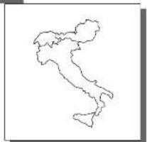 Line drawing of Italy (no text or symbols)