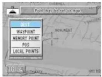 Point may be set out map DEST WAYPOINT MEMORY POINT POS LOCAL POINTS 10.14 HALL SET