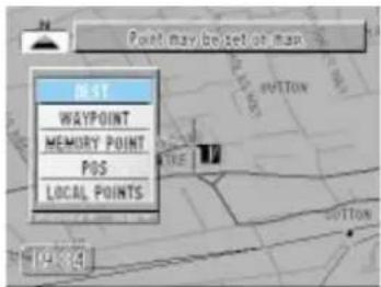 Point may belset or map DEST WAYPOINT MEMORY POINT POS LOCAL POINTS 19:34