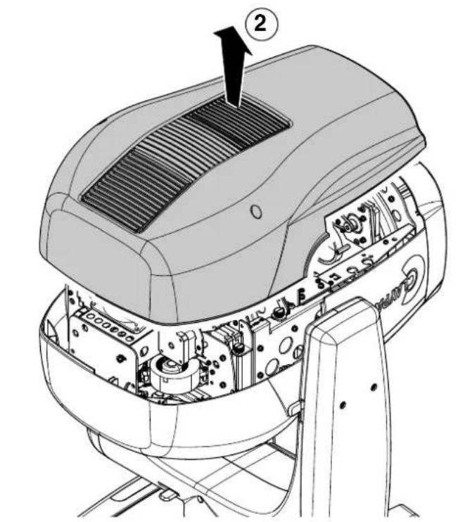 Technical diagram of a computer fan with labeled parts and numbered annotation