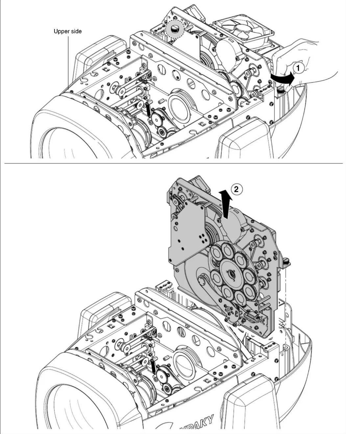 Upper side ① ②