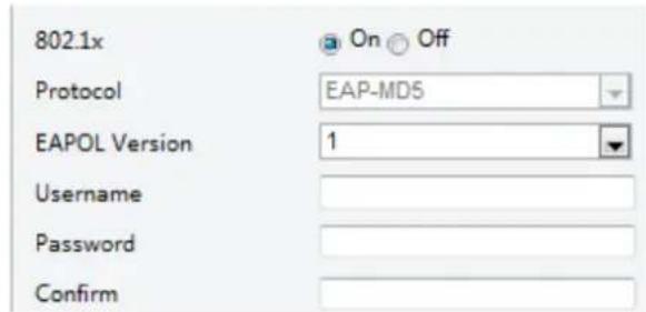 802.1x On Off Protocol EAP-MDS EAPOL Version 1 Username Password Confirm