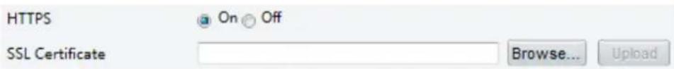 HTTPS On Off SSL Certificate Browse... Upload