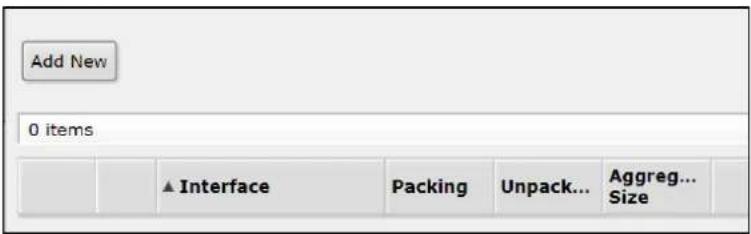Add New 0 items Interface Packing Unpack... Aggreg... Size