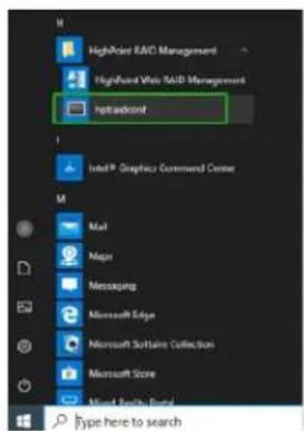 HighPoint RACI Management HighPoint Web MAB Management Hyperadcont Intel® Graphics Command Center Mail Maps Messaging Microsoft Edge Microsoft Software Collection Microsoft Store Mind Excel Help type here to search