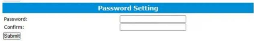 Password Setting Password: Confirm: Submit