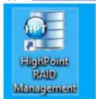 Highpoint RocketStor 6618V - Double-click HighPoint RAID Management.exe. - 2