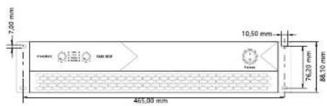 7,00 mm 10,50 mm 76,20 mm 88,10 mm 465,00 mm