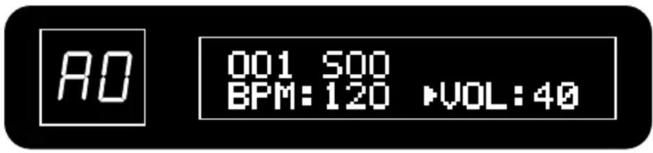 RO 001 500 BPM:120 ▶VOL:40