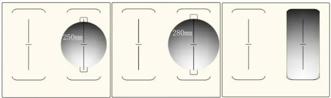 250mm 280mm