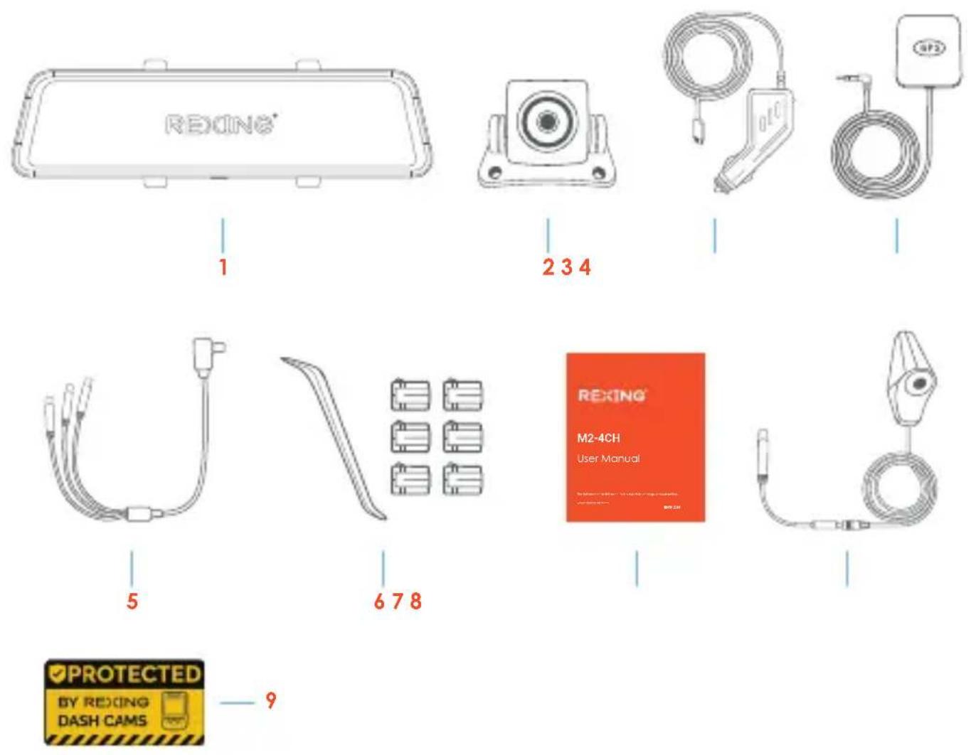 Rexing M2-4CH - What's in the Box - 1