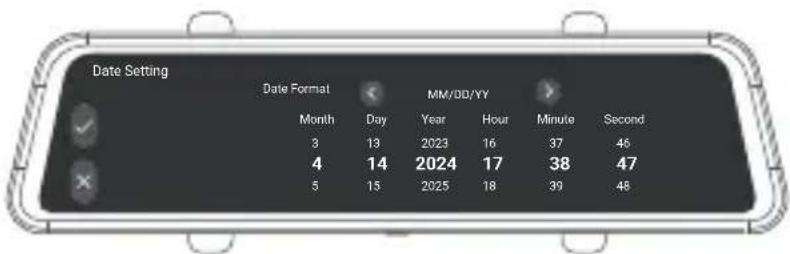 Date Setting Date Format MM/DD/YY Month Day Year Hour Minute Second 3 13 2023 16 37 45 4 14 2024 17 38 47 5 15 2025 18 39 48