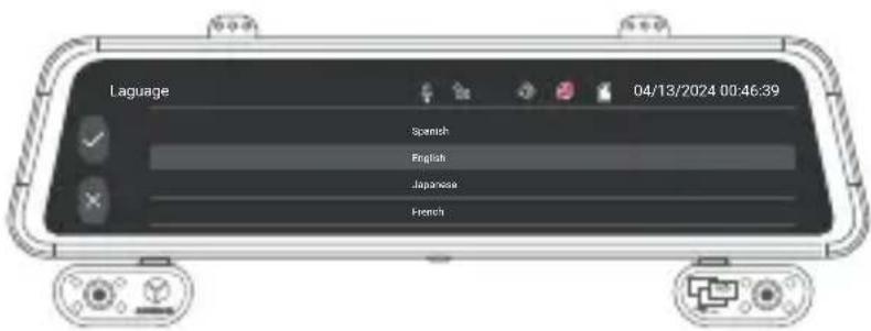 Laguage 04/13/2024 00:46:39 Spanish English Japanese French