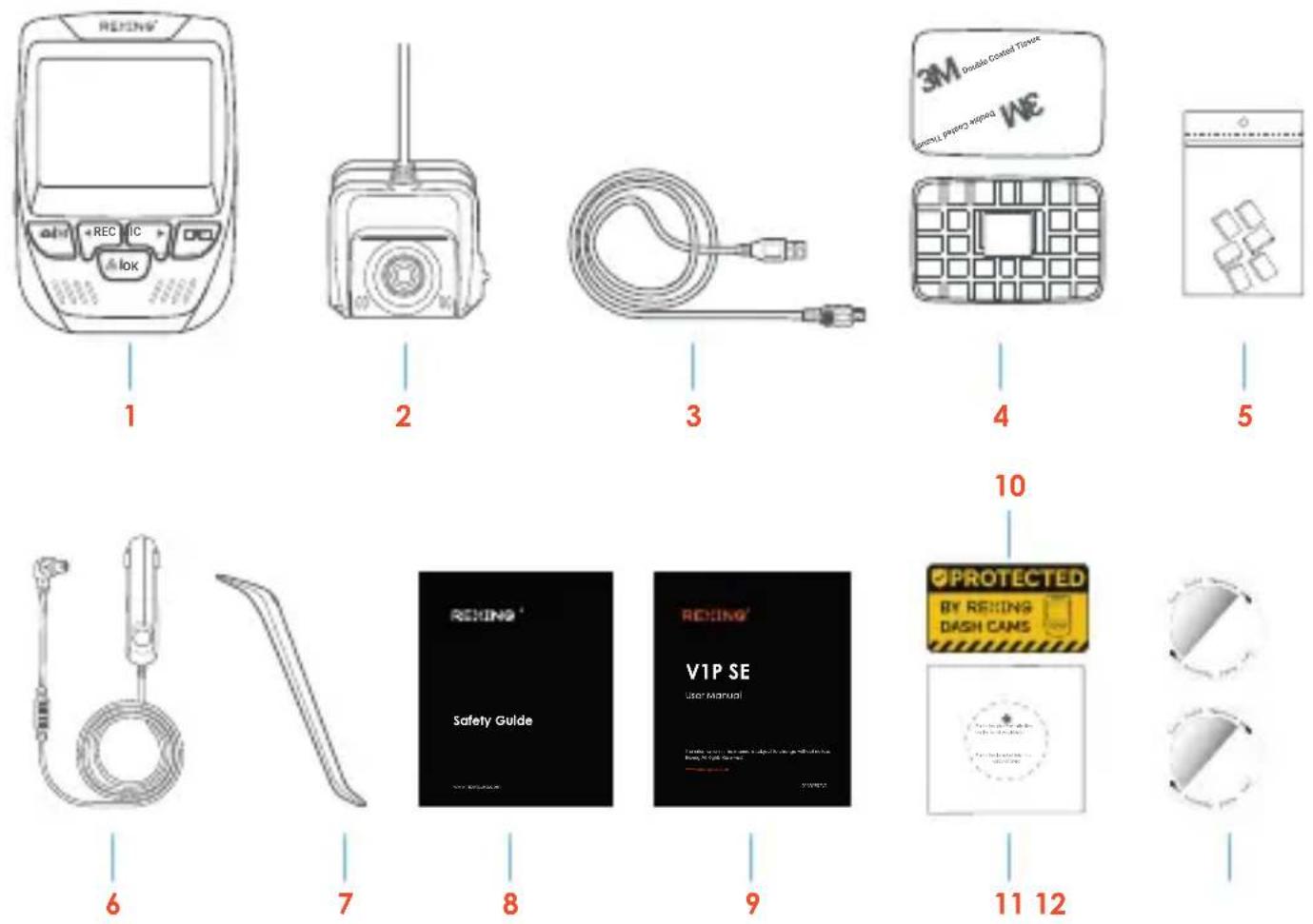 Rexing V1P SE - Package Contents - 1