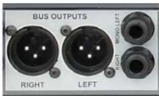 BUS OUTPUTS RIGHT LEFT LEFT/000M 1000M