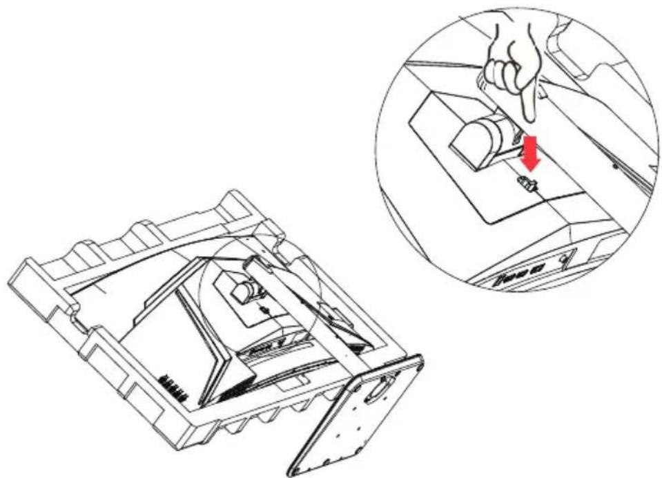 AOPEN 34HC5CUR P - ATTACHING / REMOVING THE BASE - 5