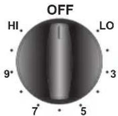 OFF HI. LO 9° 3 7 5