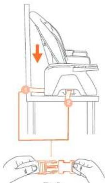 Diagram illustrating seat assembly with a downward arrow indicating force or movement, labeled as Fig. 2a