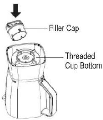 Filler Cap Threaded Cup Bottom