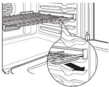 Diagram of a refrigerator interior showing airflow and ventilation system (no text or labels)