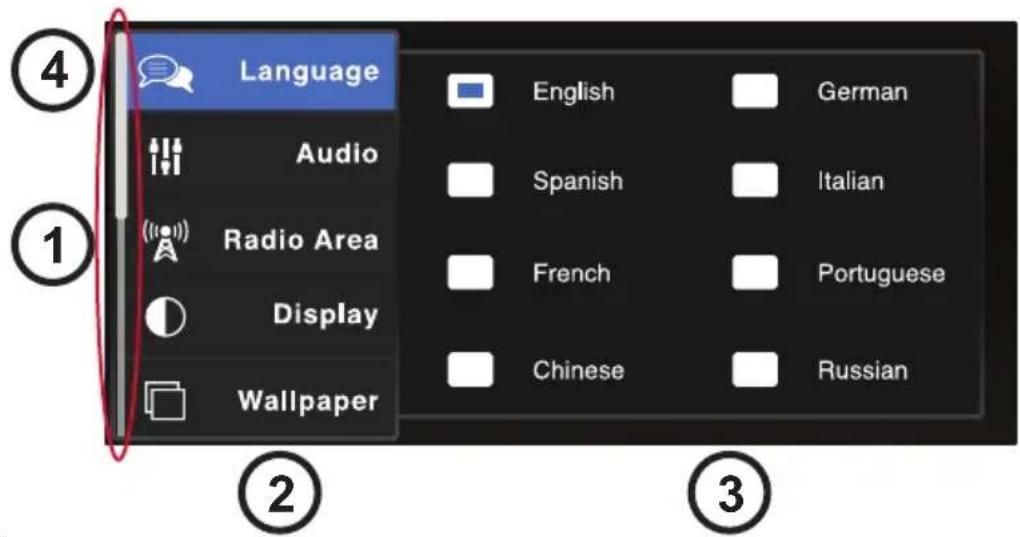 Language Audio Radio Area Display Wallpaper English German Spanish Italian French Portuguese Chinese Russian