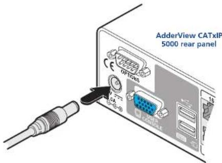 AdderView CATxIP 5000 rear panel