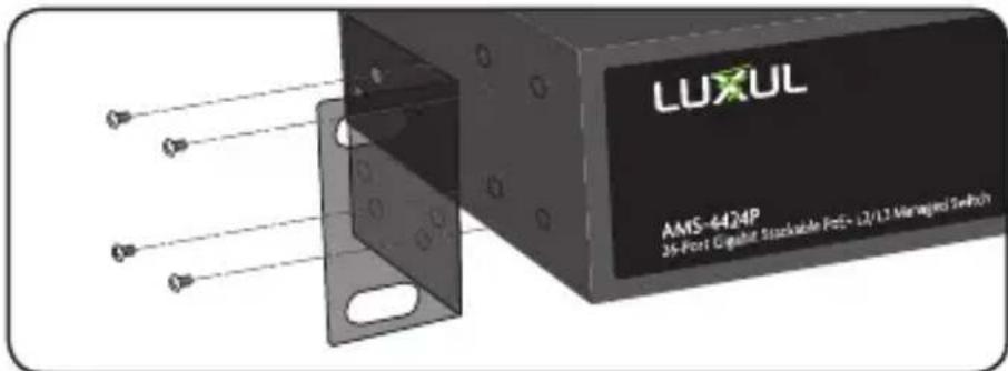 LUXUL AMS-4424P 26-Port Gigat, Stackable FoS+ L2/L3 Managed Switch