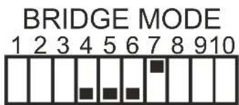 BRIDGE MODE 1 2 3 4 5 6 7 8 9 10