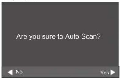 Are you sure to Auto Scan? No Yes