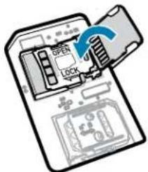 Diagram showing a computer interface with an open lock and a mouse, indicating a lock mechanism.