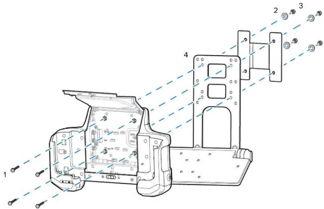 Technical diagram of a vehicle chassis with labeled components and light path indicators