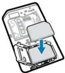 Illustration of a device with a blue arrow pointing to a component, no visible text or symbols