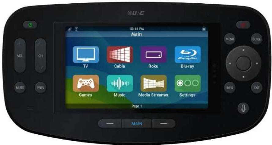 SUC 10:14 PM Main TV Cable Roku Blu-rayDisc Games Music Media Streamer Settings Page 1 MENU GUIDE INFO EXIT MAIN