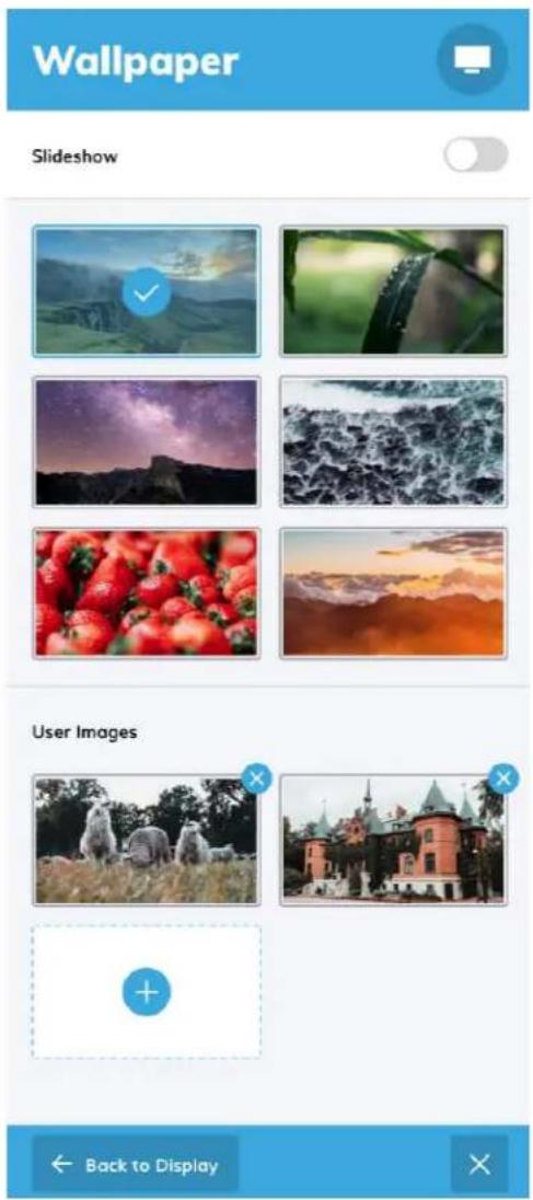 Wallpaper Slideshow User Images Back to Display