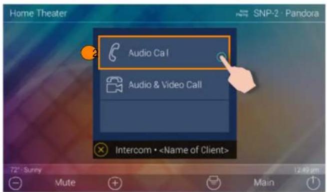 Home Theater SNP-2 · Pandora Audio Ca I Audio & Video Call Intercom • 72° Sunny Mute Main
