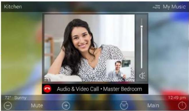 Kitchen My Music Audio & Video Call • Master Bedroom 72° Sunny Mute Main 12:49 pm